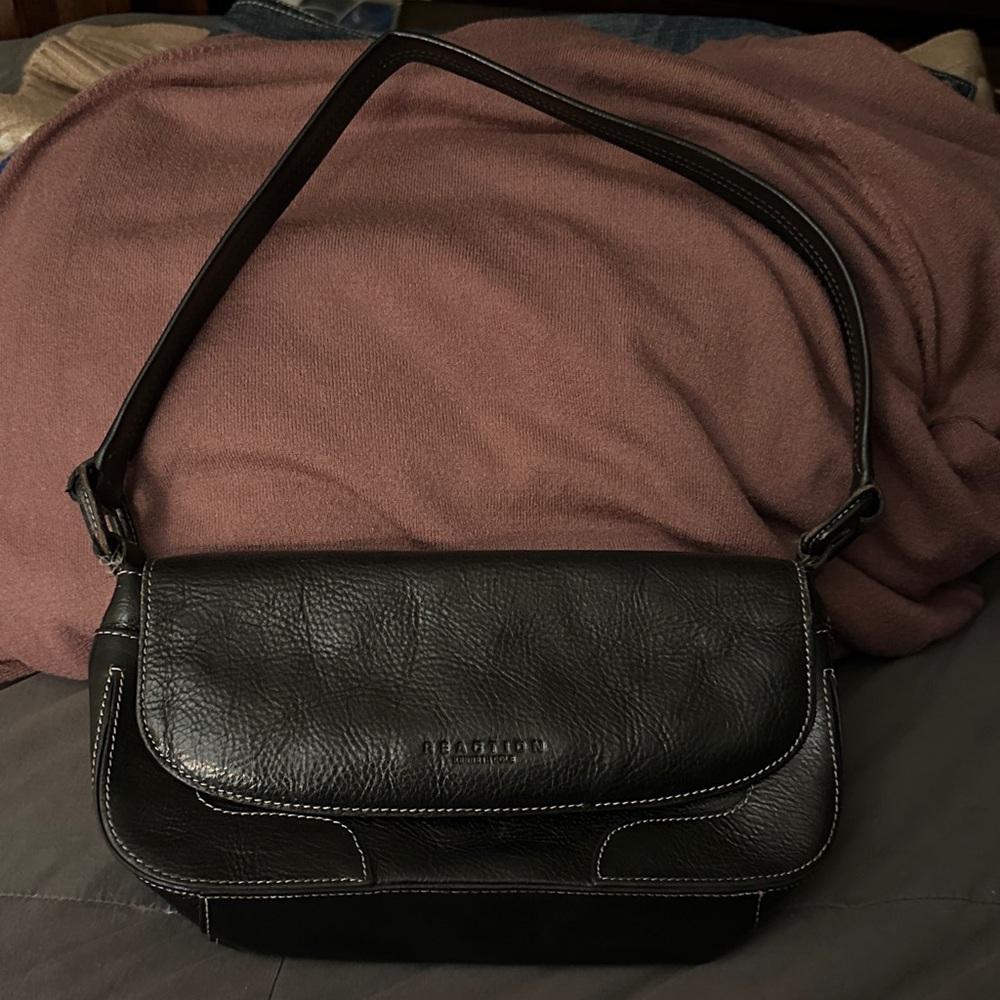 Reaction Kenneth Cole Dark Leather Bag